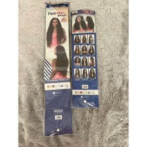 Freetress Braid Bundle 3X Braid 301 68" 2X Spring Twist 26" 18" Synthetic Hair